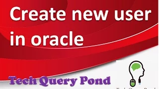 How to create new Schema User in Oracle Database