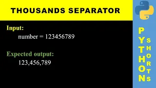 Thousands separator Python shorts