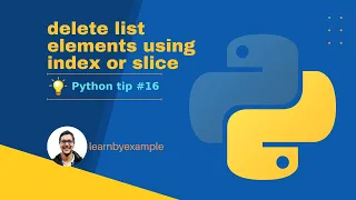 Python tip 16 delete list elements using index or slice