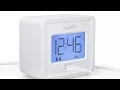 Setup-Capello Alarm Clock with USB Port-White - CA-10