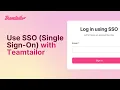 Use SSO Single Sign-On with Teamtailor