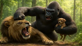 Epic Battle Kong Saves Puppy From The Lion King Kong Movie Bigfoot Movie 