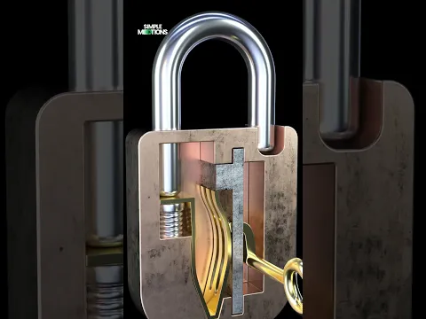 How a Padlock Unlocks | Satisfying 3D Mechanism Demo #mechanicalengineering #3danimation #asmrvideo