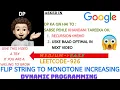 Flip String to Monotone Increasing - GOOGLE Recursion Memo Explanation Live Coding