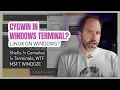Cygwin in Windows Terminal Linux on Windows Shells Consoles Terminals WTF M FT WINDOZE