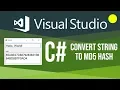 Visual Studio C Convert String to MD5 Hash