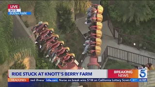 Live coverage Riders stranded in mid-air after ride malfunctions at Knott s Berry Farm
