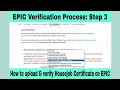 EPIC Credential Verification How to upload and verify your Housejob Certificate on EPIC