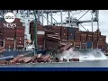 Download Lagu Operations suspended at California port after cargo containers tumble off ship