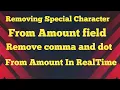 Removing Special Character And Comma and dot from Amount field in java