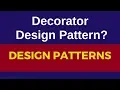 Decorator design pattern real time example decorator pattern