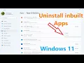 Uninstall any in-built apps in windows 11 by Windows PowerShell OnTeque