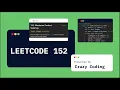 - 152 Maximum product subarray Optimal Approach in JAVA