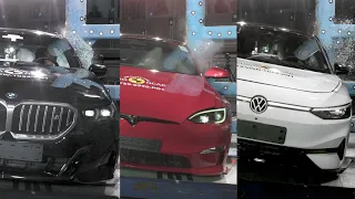 2024 Crash Test - BMW I5 vs Tesla Model S vs VW ID 7