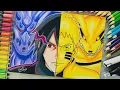 How to Draw Naruto Kurama Sasuke Susanoo with Super Soft EcoPencils