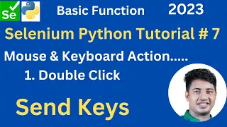 Selenium Python Basic Function Tutorial 7 How to do Double click by using selenium