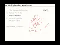 Math 110 - 8C Multiplication Algorithms