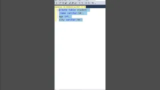 How to create Table in MSSQL SQL TUTORIAL HINDI