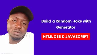 Random Joke Generator using HTML CSS and JavaScript from scratch