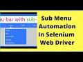Selenium Tutorials - SubMenu Automation kbtutorials