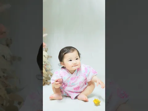 [現貨] 日本直送 Aenak 嬰兒粉紅色繡球花日本和服浴衣連身衣