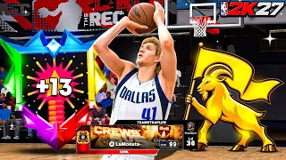 RED PLATE RANDOM REC w/ GOAT DIRK NOWITZKI BUILD 7'0 - 96 3pt + 13 CAP BREAKERS on NBA2K27