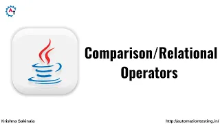 Comparison or Relational Operators in Java Java Tutorial For Beginners Relational Operators