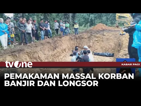 Prosesi Pemakaman Massal Korban Banjir dan Longsor di Tapanuli Selatan