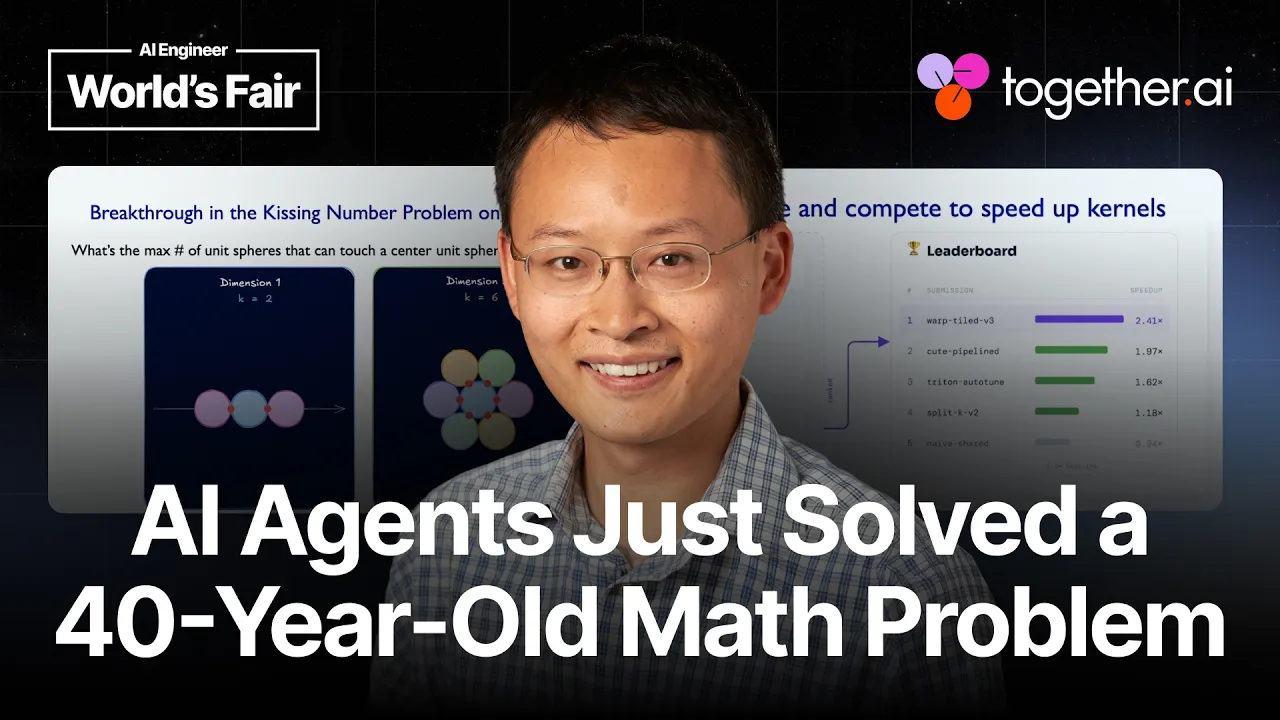 Einstein Arena: Harnessing Collective Agent Intelligence for Open Science — James Zou, Together AI: video thumbnail