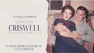 Remembering Geraldine Criswell 1-3-23