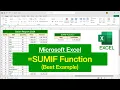 How to use the SUMIF Formula in Microsoft Excel SUMIF Function in Excel
