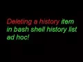 Deleting bash history list items