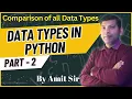 Comparison of All Data Types in Python Python Data Types with Example Python Tutorial