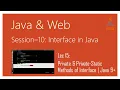 Interface in Java Private Private-Static Methods of Interface Java 9 and Higher Versions