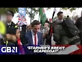 Download Lagu London Pro-Palestine protest turns violent | Alex Armstrong struck, woman arrested over sign