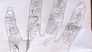 jinsi ya kuchora maua ya piko ya vidole henna hina step 4