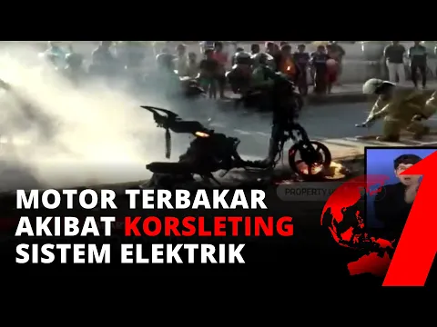 Sebuah Sepeda Motor Hangus Terbakar di Jalan Panjaitan Jaktim, Diduga Karena Korsleting Listrik