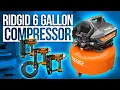 Ridgid 6 Gallon Compressor 3-Tool Combo Showcasing A Variety Of Nail Sizes With Gun PEDRO DIY