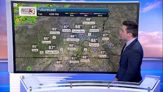 90 Degree weather moving into the region