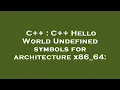 C C Hello World Undefined symbols for architecture x86 - 64