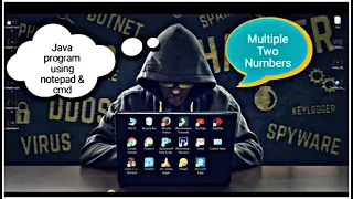 Java Program Multiply Two Numbers using notepad CMD