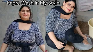 pakistani house wife kapre wash with pedicure samina daily life vlog 