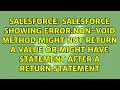 Salesforce showing error Non-void method might not return a value