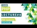 PHP Absolute Beginner Tutorial Lecture PHP Variables