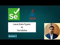 Session 3 - Java Data Types and Variables Selenium with Java