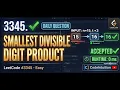 Smallest Divisible Digit Product I - LeetCode 3345 Optimum Solution C