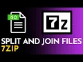 How to Split and Join Files with 7zip How to install 7zip