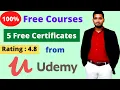 Udemy Free Certificate Courses Java Python JavaScript frontend masters Online Classes