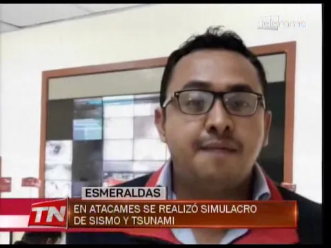 En Atacames se realizó simulacro de sismo y tsunami
