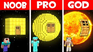 HOW TO BUILD A SUN HOUSE in MINECRAFT? Minecraft - NOOB vs PRO vs GOD